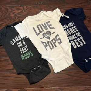 Love my Pops 6month onesie bundle